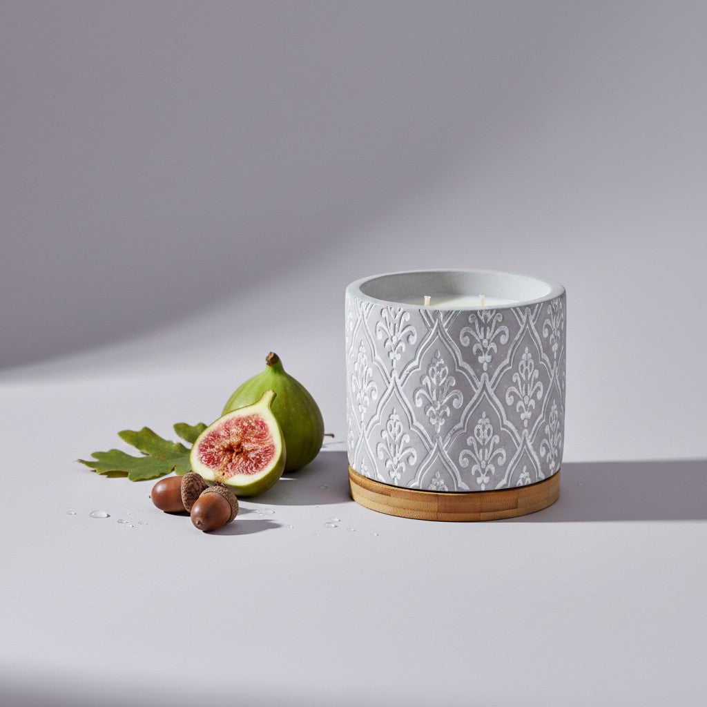 16oz Damask Stone Candle